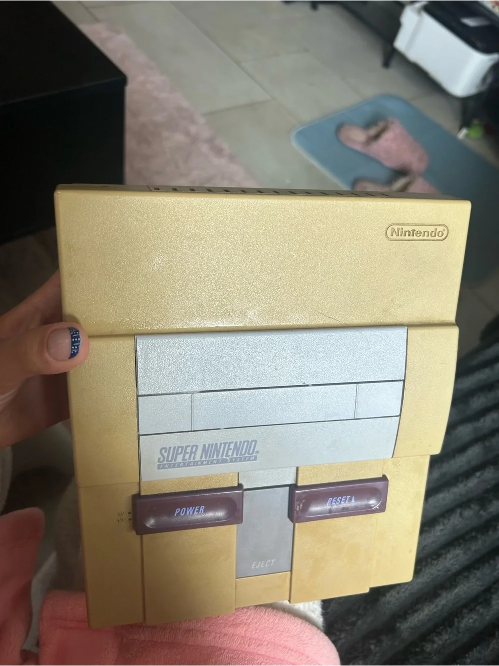 Nintendo Super Nintendo Console - Yellow Casing with Purple Buttons